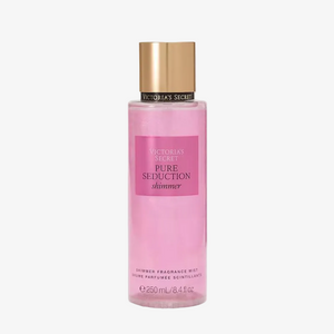 Victoria's Secret Pure Seduction Shimmer vartalosumu 250 ml naisille, hedelmäisiä luumun ja kukkien nuotteja – kimalteleva body mist iltaan, Aroma Tale