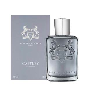 Parfums de Marly Castley EDP kvepalų buteliukas ir pakuotė