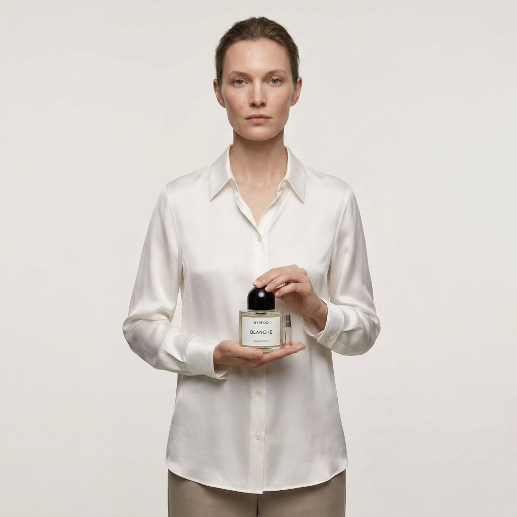 Byredo Blanche EDP parfüümi näidis – puhas aldehüüdide ja muskuse aroom, Aroma Tale