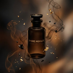 Louis Vuitton Ombre Nomade EDP parfüümi pudel ja näidis – luksuslik unisex aroom, Aroma Tale