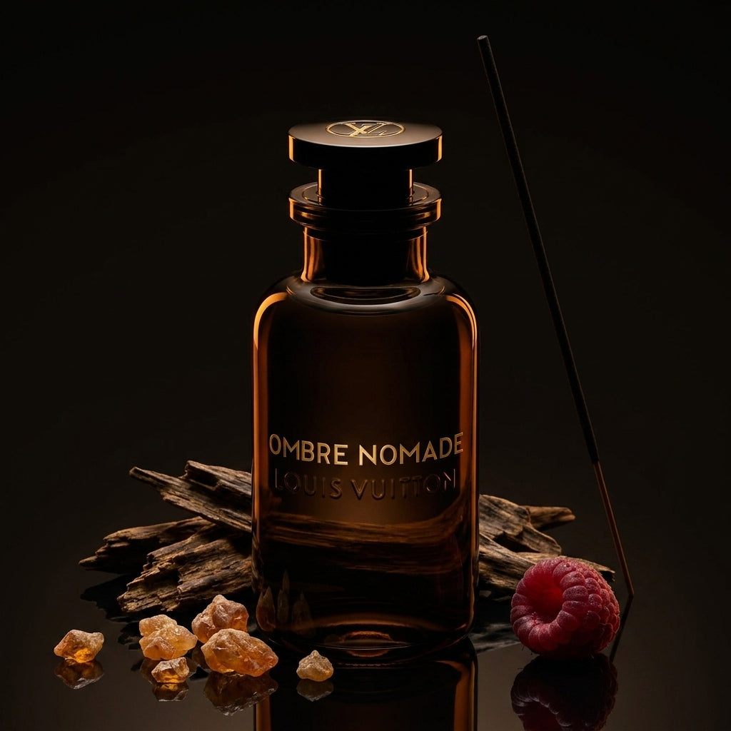Louis Vuitton Ombre Nomade EDP parfüümi näidis – luksuslik oud'i ja roosi aroom, Aroma Tale