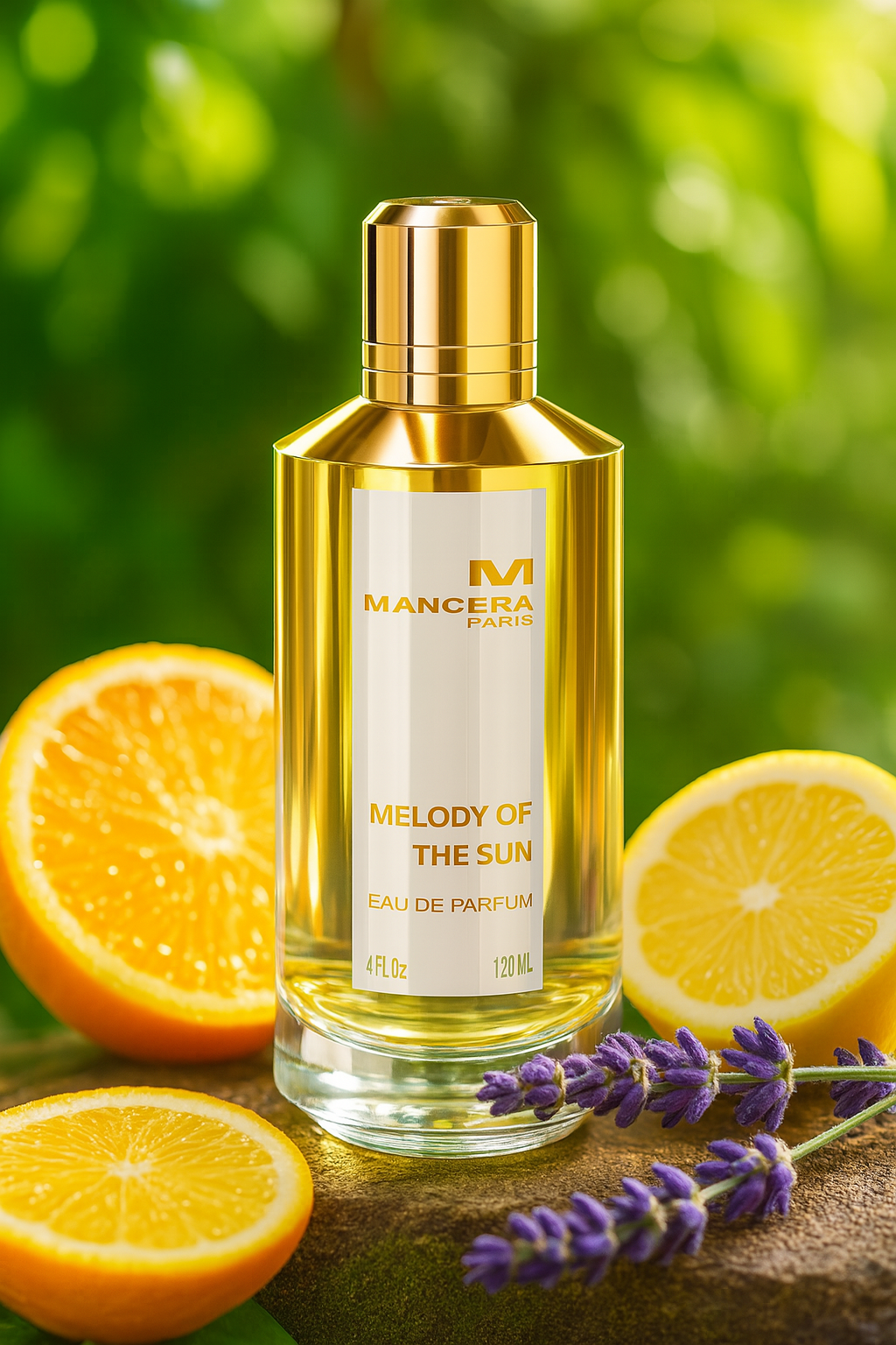 Mancera Melody of the Sun EDP kvepalų buteliukas – citrusinis vasariškas gaivus unisex aromatas, Aroma Tale
