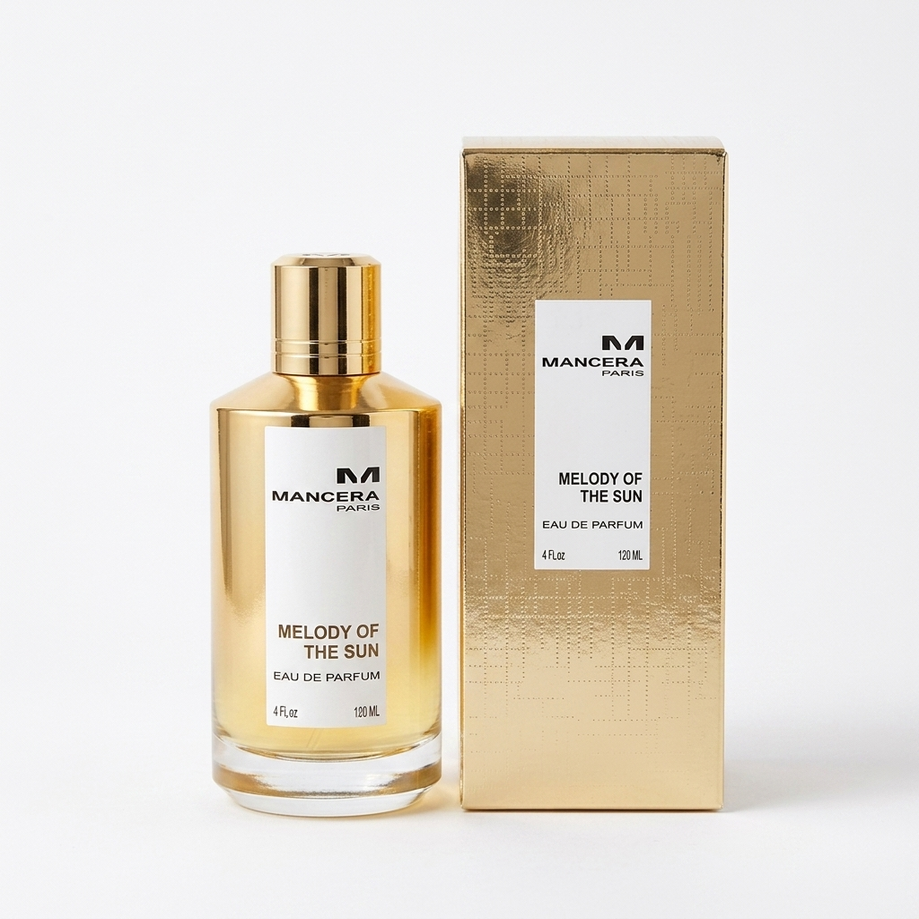 Mancera Melody of the Sun EDP kvepalų buteliukas ir pakuotė – Aromatale