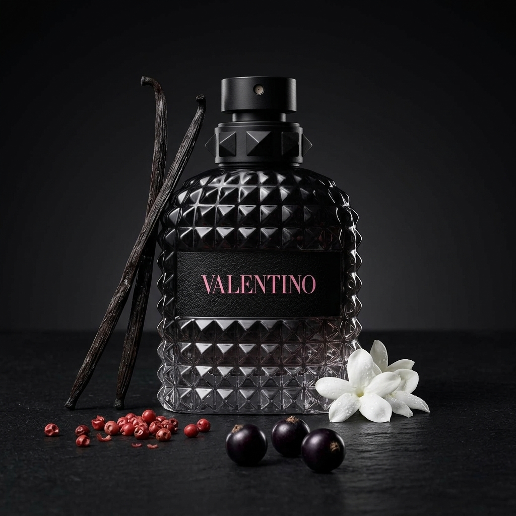 Valentino Born In Roma Uomo EDT parfüümipudel tumedas kompositsioonis