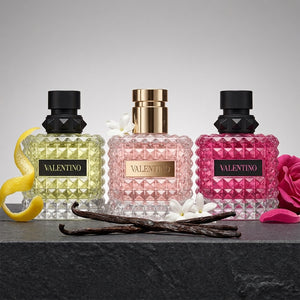 Valentino Donna Discovery Set parfüümiproovid 3×3 ml – Donna EDP, Extradose, Green Stravaganza, Aroma Tale